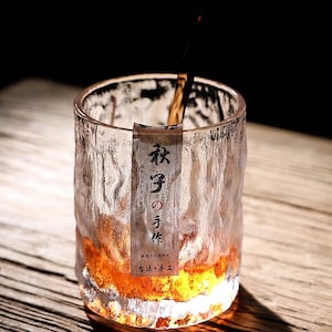 Japanese-style collection hand-made hammer pattern drinking teacup crystal glass cup home beer whiskey foreign wine cup coffee image 5