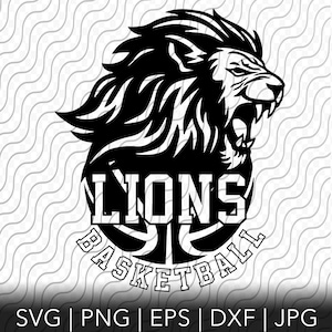 Lions Basketball, Lady Lions Basketball 2, Mascotte, Logo de l’équipe sportive, FICHIERS SVG, PNG, EPS, dxf, jpg pour Cricut ou Silhouette