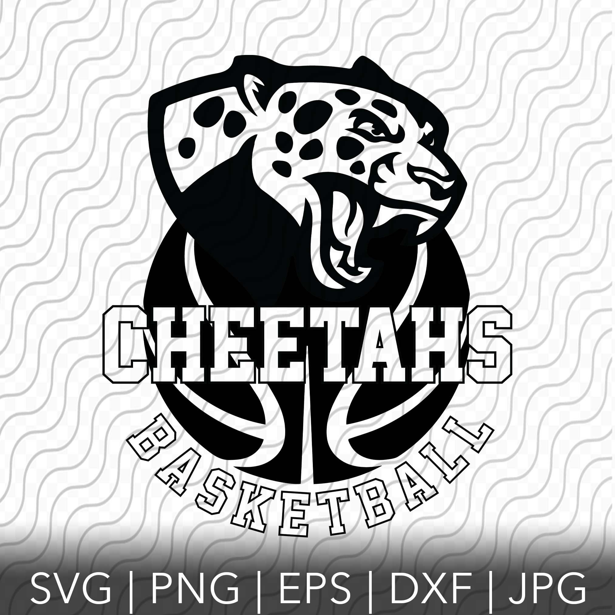 Cheetahs Basketball, Lady Cheetahs Basketball, Mascot, Sport Team Logo,  SVG, PNG, EPS, Dxf, Jpg Files for Cricut or Silhouette 