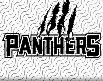 Panthers Claw Scratch, skärmall, svg, png, eps, dxf, jpg-filer för Cricut eller Silhouette Sublimation