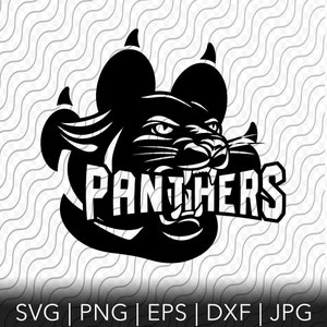 Panthers School Spirit Cutting Template, svg, png, eps, dxf, jpg files for Cricut or Silhouette, Sublimation