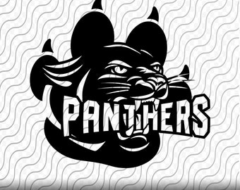 Panthers School Spirit-klippmall, svg-, png-, eps-, dxf-, jpg-filer för Cricut eller Silhouette, sublimering