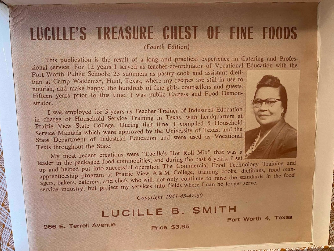 Lucille's Treasure Chest of Fine Foods 4th Edition 1960 , Cook Book