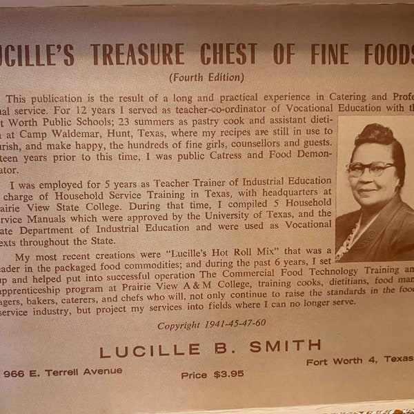 Lucille's Treasure Chest of Fine Foods 4th Edition 1960 , Cook Book Digital PDF, E-Book