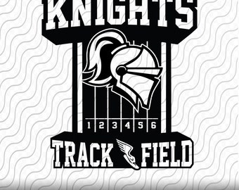 Knights Track and Field Mascot SVG, Track and Field, Cutting Template, svg, png, eps, dxf, jpg files for Cricut or Silhouette