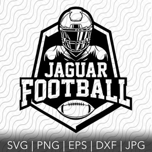 Jaguar Football, Sports Team, SVG, PNG, EPS, dxf, jpg Dateien für Cricut oder Silhouette