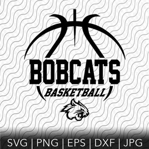 Bobcats Basketball, Lady Bobcats Basketball, Mascot, cut files for Cricut or Silhouette