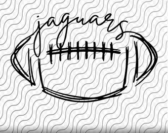 Jaguars Football, Football Scribble, Jaguars SVG, Jaguars Football Cut File, svg, png, eps, dxf, jpg files for Cricut or Silhouette