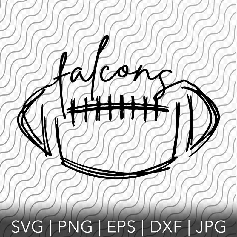 Falcons Football, Football Scribble, Falcons SVG, Falcons Football Cut ...