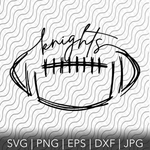 Knights Football, Football Scribble, Knights SVG, Knights Football Cut File, svg, png, eps, dxf, jpg files for Cricut or Silhouette