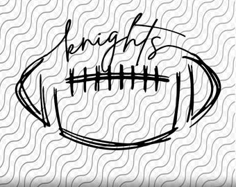 Knights Football, Football Scribble, Knights SVG, Knights Football Cut File, svg, png, eps, dxf, jpg files for Cricut or Silhouette