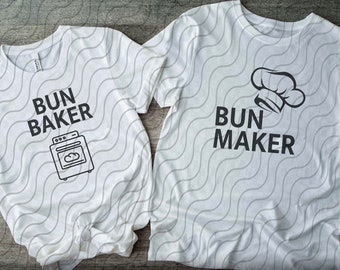 Bun Maker Bun Baker SVG, Anuncio de embarazo, Parejas Embarazo SVG, Parejas que coinciden SVG