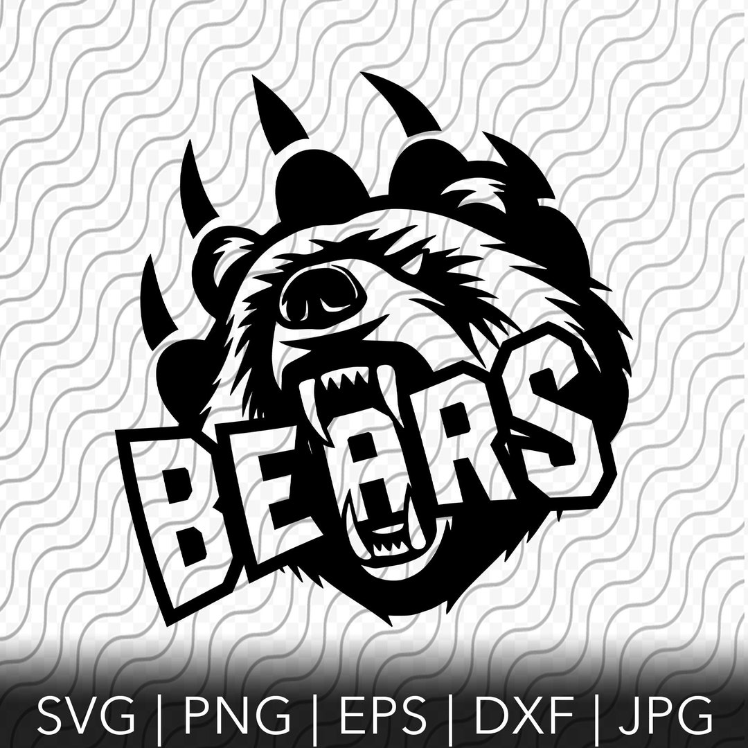 Bears School Spirit, Cutting Template, Svg, Png, Eps, Dxf, Jpg Files ...