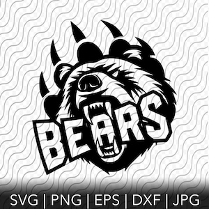 Bears School Spirit, modelo de corte, svg, png, eps, dxf, arquivos jpg para Cricut ou Silhouette, Sublimação