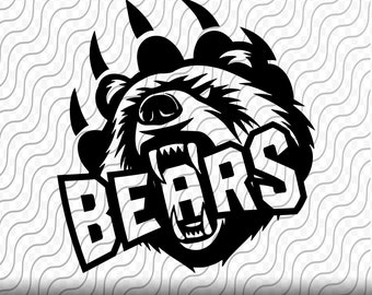 Bears School Spirit, Cutting Template, svg, png, eps, dxf, jpg files for Cricut or Silhouette, Sublimation