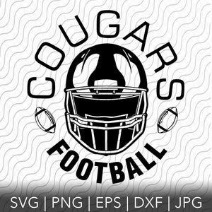 Cougars Football, Helmet, SVG, PNG, EPS, dxf, jpg files for Cricut or Silhouette