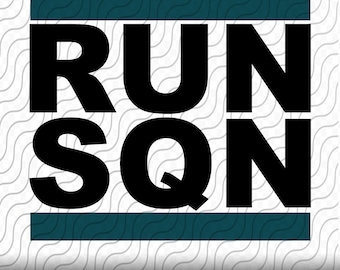 RUN SQN, Eagles Fan, SVG, png, eps, files for Cricut or Silhouette