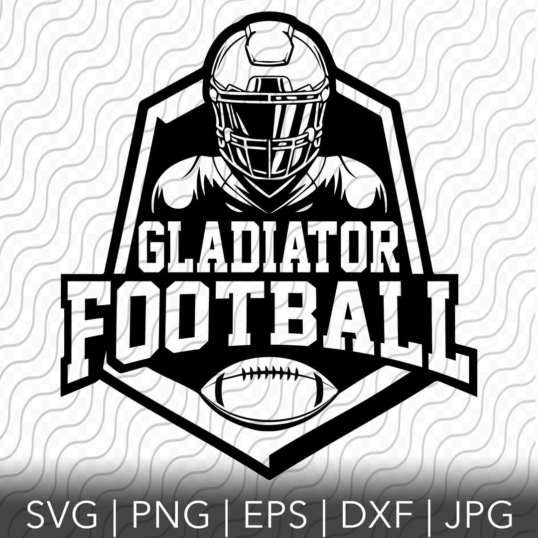 Gladiator Football, Sports Team, SVG, PNG, EPS, Dxf, Jpg Files for