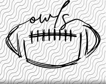 Owls Football, Football Scribble, Owls SVG, Owls Football Cut File, svg, png, eps, dxf, jpg files for Cricut or Silhouette