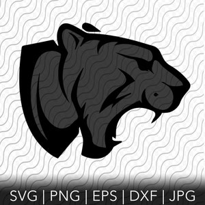Cougar Mascot SVG, Panther SVG, Cougar Team SVG, Cutting Template, svg, png, eps, dxf, jpg fichiers pour Cricut ou Silhouette