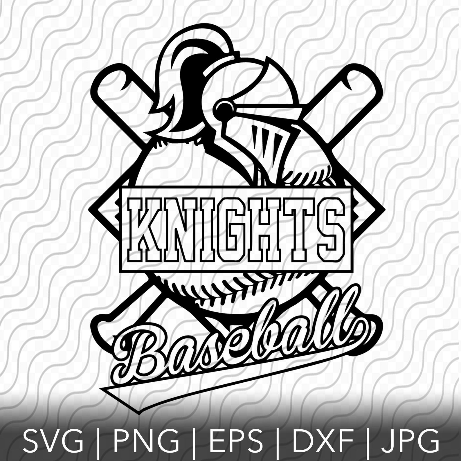 Knight Baseball Lady Knights Softball Mascot Sport Team Etsy