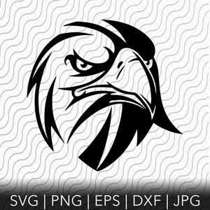 Eagle Mascot SVG, Bald Eagle SVG, Eagle School Mascot, Cutting Template, svg, png, eps, dxf, jpg files for Cricut or Silhouette
