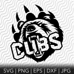Cubs School Spirit, modelo de corte, svg, png, eps, dxf, arquivos jpg para Cricut ou Silhouette, Sublimação