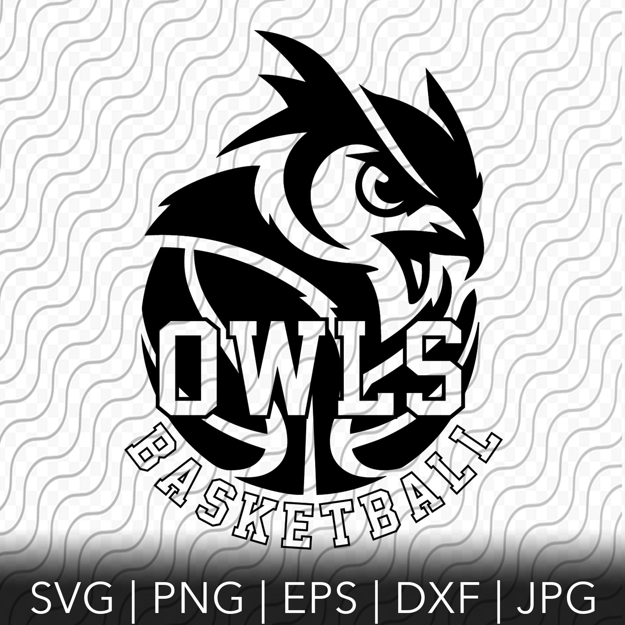 Owls Basketball, Lady Owls Basketball, Mascot, Sport Team Logo, SVG, PNG, EPS, dxf, jpg files for Cr