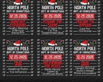 2026 North Pole Correctional, Funny Family Christmas, Family Christmas Shirts SVG & PNG