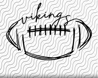 Vikings Football, Football Scribble, Vikings SVG, Vikings Football Cut File, svg, png, eps, dxf, jpg files for Cricut or Silhouette