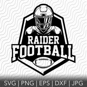 Raider Football, Sports Team, SVG, PNG, EPS, dxf, jpg files for Cricut or Silhouette