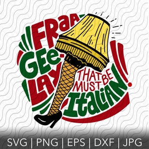 Fra Gee Lay, Storia di Natale, Lampada da gamba, file in formato svg, png, eps, dxf, jpg per sublimazione, Cricut o Silhouette