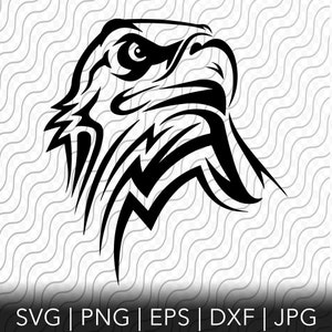Eagle Mascot SVG, Eagle SVG, Eagle School Mascot, Cutting Template, svg, png, eps, dxf, jpg files for Cricut or Silhouette