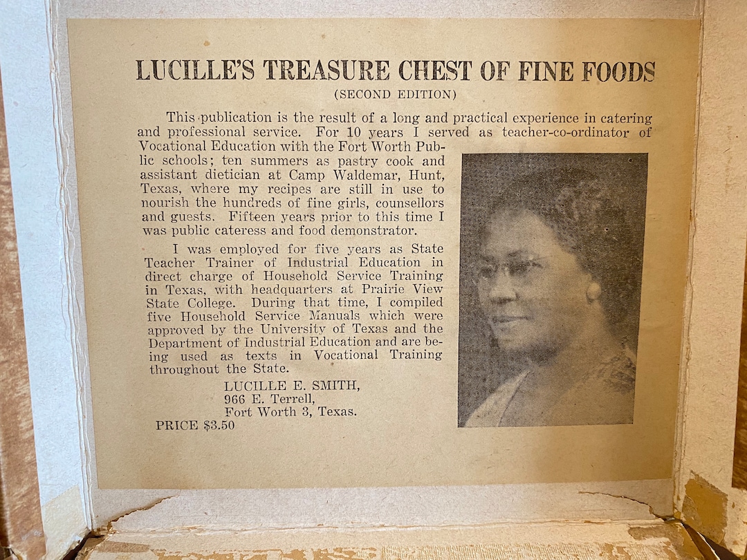 Lucille's Treasure Chest of Fine Foods 2nd Edition 1945 , Cook Book