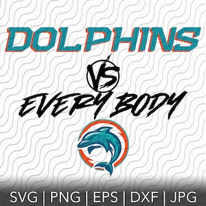 Dolphins Vs Everybody, SVG, PNG, EPS, dxf, jpg Dateien für Cricut oder Silhouette, dol