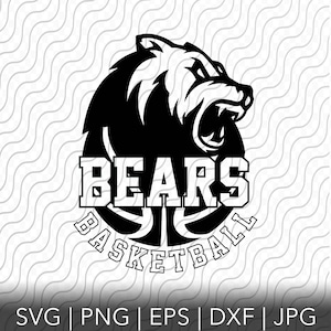 Bears Basketball, Lady Bears Basketball, Mascot, Sport Team Logo, SVG, PNG, EPS, dxf, jpg files for Cricut or Silhouette
