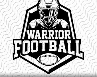 Warriors Football, Warrior Football, Sports Team, SVG, PNG, EPS, dxf, jpg bestanden voor Cricut of Silhouette