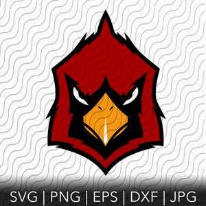 Cardinal Mascot SVG, Cardinal Front SVG, Cardinal School Mascot, Cutting Template, svg, png, eps, dxf, jpg files for Cricut or Silhouette