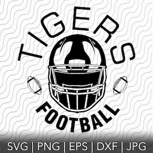 Tigers Football, Helmet, SVG, PNG, EPS, dxf, jpg files for Cricut or Silhouette