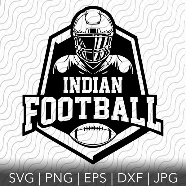 Indians Football, Indian Football, Sports Team, SVG, PNG, EPS, dxf, jpg files for Cricut or Silhouette