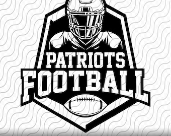 Patriot Football, Sports Team, SVG, PNG, EPS, dxf, jpg files for Cricut or Silhouette