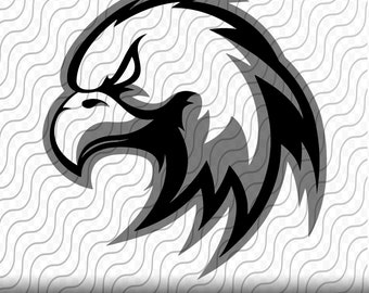 Eagle Mascotte SVG, Angry Eagle SVG, Eagle School Mascot, Cutting Template, svg, png, eps, dxf, jpg bestanden voor Cricut of Silhouette