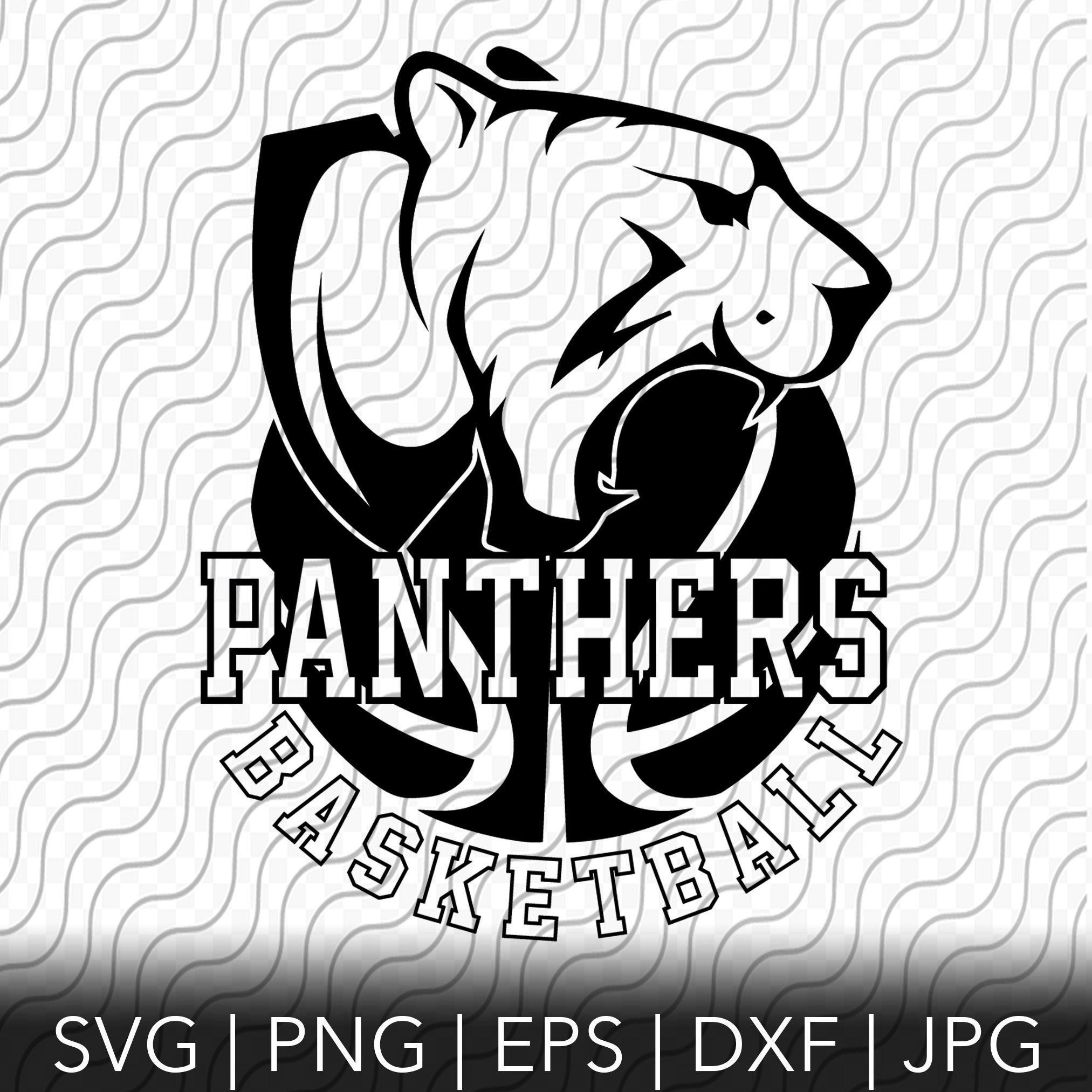 Panthers Basketball Lady Panthers Basketball Mascot Sport Etsy
