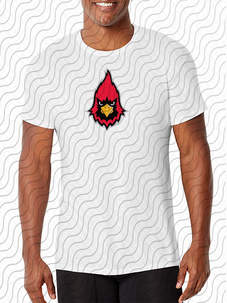 Puede incluir: Camiseta blanca con un gr&aacute;fico de un p&aacute;jaro cardenal rojo en la parte delantera.