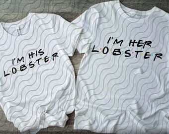 I'm His Lobster, I'm Her Lobster SVG, His Lobster Her Lobster SVG, Couples Matching Shirts SVG, Husband and Wife svg, Couples Shirt svg