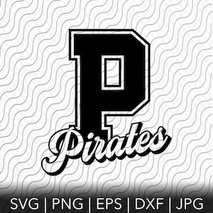 Piraten SVG, Piraten Team Pride, Schule Maskottchen, Maskottchen Shirt, Schnittvorlage, svg, png, eps, dxf, jpg Dateien für Cricut oder Silhouette
