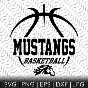 mustangs Basketballs, Lady mustangs Basketball, Maskottchen, Cricut oder Silhouette
