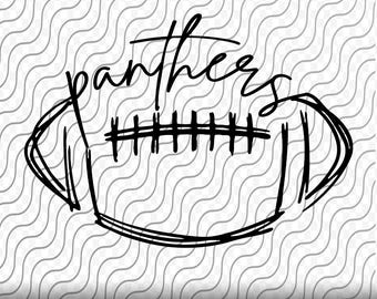 Panthers Football, Football Scribble, Panthers SVG, Panthers Football Cut File, svg, png, eps, dxf, jpg files for Cricut or Silhouette