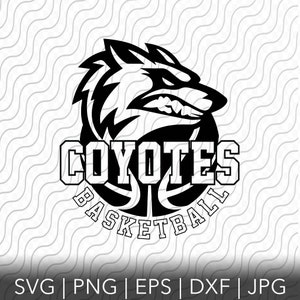 Coyotes Basketball, Lady Coyotes Basketball 2, Mascota, Logotipo del equipo deportivo, SVG, PNG, EPS, dxf, jpg archivos para Cricut o Silhouette
