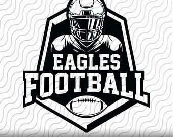 Eagles fotboll, sportlag, SVG, PNG, EPS, dxf, jpg-filer för Cricut eller Silhouette
